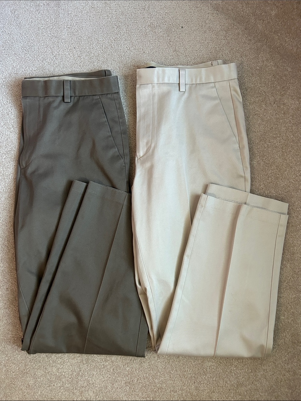 Dockers Men's Dress Pants Bundle W36 L32 - Dark Beige and Light Beige